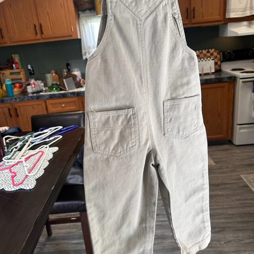 Beige Overalls with Embroidered Bugs - Picture 7 of 7